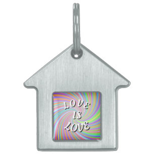 Médaillons Pour Animaux Domestiques Love Is Love Fierté