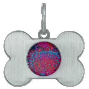 Médaillons Pour Animaux Domestiques Lys Fleur Pourpre Psychédélique Jardin Magenta