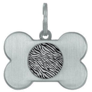 Médaillons Pour Animaux Domestiques Magic Zebra Stripes Click to Customize Grey Color