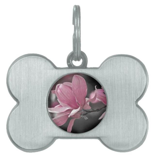Médaillons Pour Animaux Domestiques Magnolia à assiette japonaise rose (Devant)
