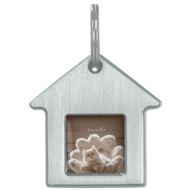 Médaillons Pour Animaux Domestiques Majestic white cat lover (Devant)