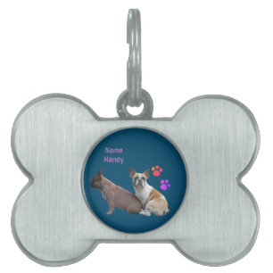 Médaillons Pour Animaux Domestiques Marque de fabrique Bouledogue français