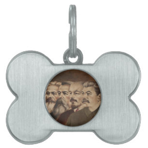 Médaillons Pour Animaux Domestiques Marx, Engels, Lénine, et Stalin
