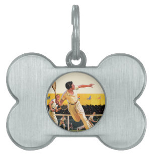 Médaillons Pour Animaux Domestiques Match de tennis de doubles