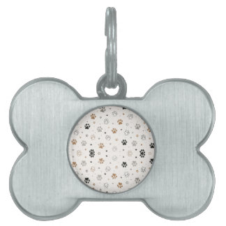 Médaillons Pour Animaux Domestiques Mignon collier avec empreinte de patte pour chien