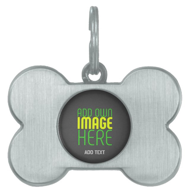 MÉDAILLONS POUR ANIMAUX DOMESTIQUES MODÈLE DE TEXTE D'IMAGE GRAY SIMPLE MODERNE (Devant)