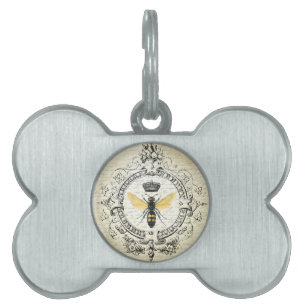 Médaillons Pour Animaux Domestiques MODERNE Abeille de reine VINTAGE
