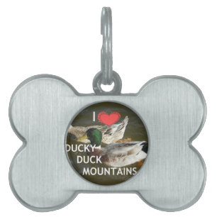 Médaillons Pour Animaux Domestiques Montagnes de canard Ducky.