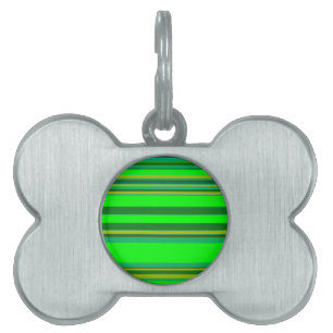 Médaillons Pour Animaux Domestiques Motif de concepteur Customisé de bande verte color