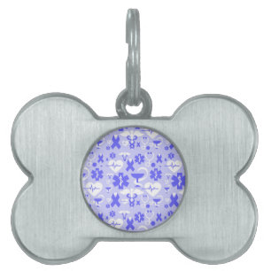 Médaillons Pour Animaux Domestiques Motif d'élément de pharmacie blanc bleu