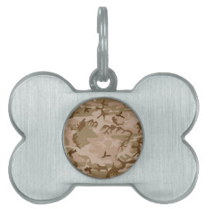 Médaillons Pour Animaux Domestiques Motif du Camouflage du désert, Motif militaire, Ar