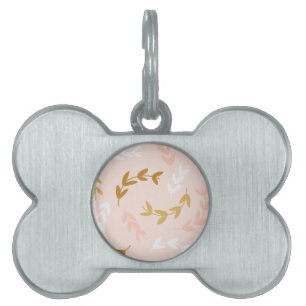 MÉDAILLONS POUR ANIMAUX DOMESTIQUES MOTIF FEUILLE 4