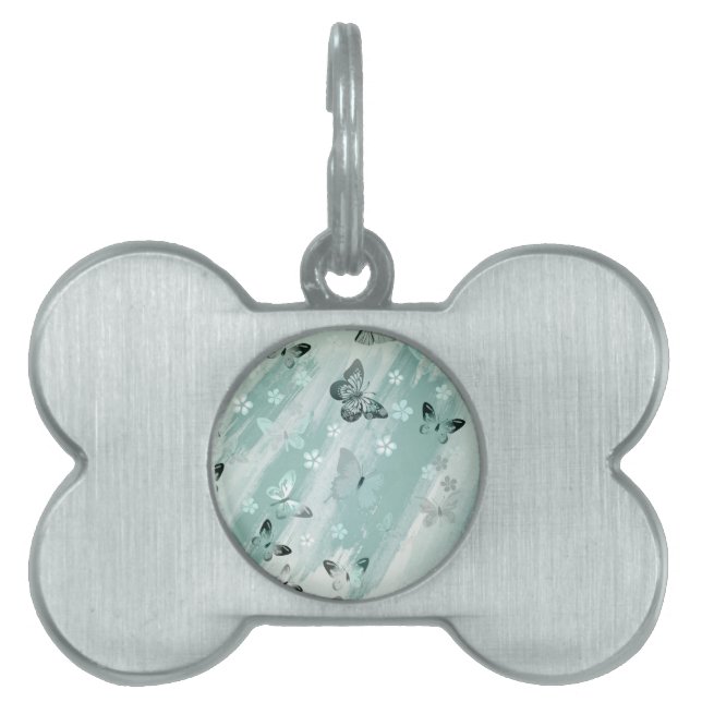 Médaillons Pour Animaux Domestiques Motif papillon 9 (Devant)