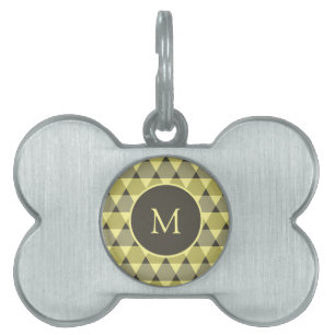 Médaillons Pour Animaux Domestiques Motif triangles