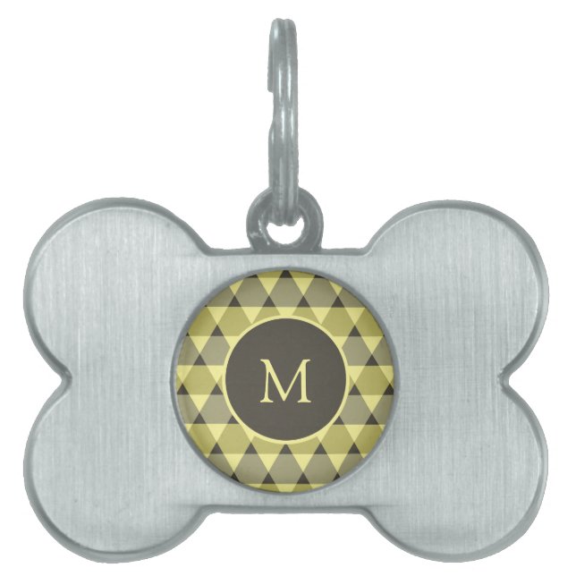 Médaillons Pour Animaux Domestiques Motif triangles (Devant)