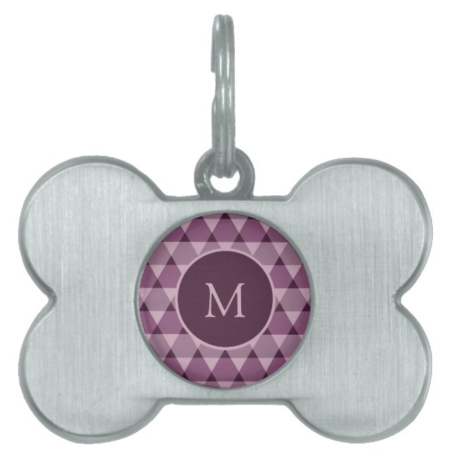 Médaillons Pour Animaux Domestiques Motif triangles (Devant)