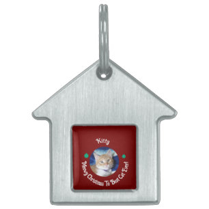 Médaillons Pour Animaux Domestiques Noël, Meilleur Chat Ever , Photo de Chat ,