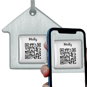 Médaillons Pour Animaux Domestiques Nom de l'animal de compagnie avec QR Code Design N