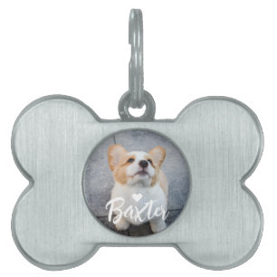 Médaillons Pour Animaux Domestiques Nom du script de photo pour animaux de compagnie n