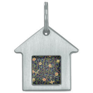 Médaillons Pour Animaux Domestiques Oiseau et grenade William Morris