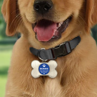 Os de chien à monogramme avec empreinte de patte b