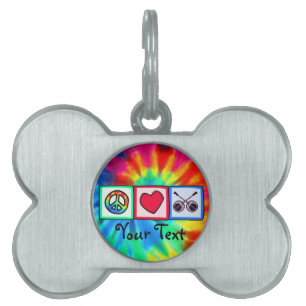 Médaillons Pour Animaux Domestiques Paix, amour, Bluegrass