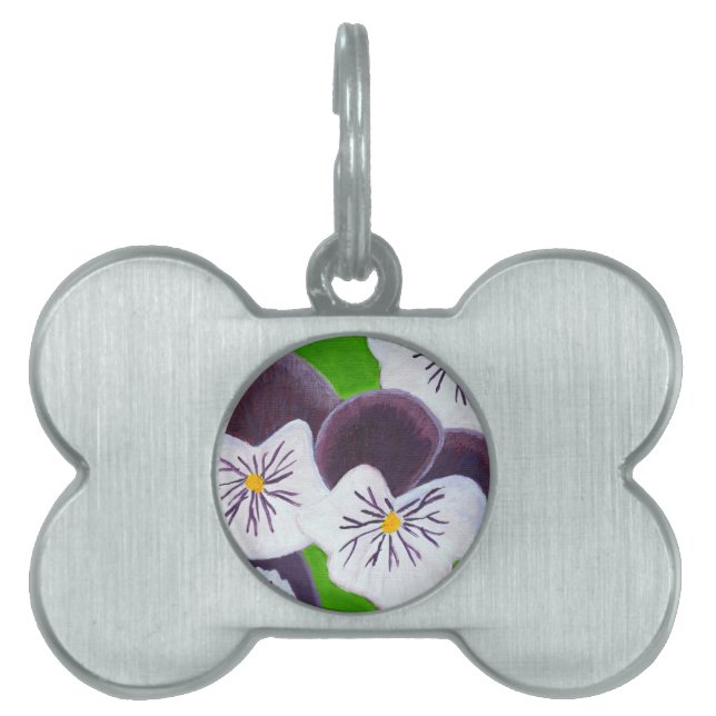 Médaillons Pour Animaux Domestiques Pansies (Devant)