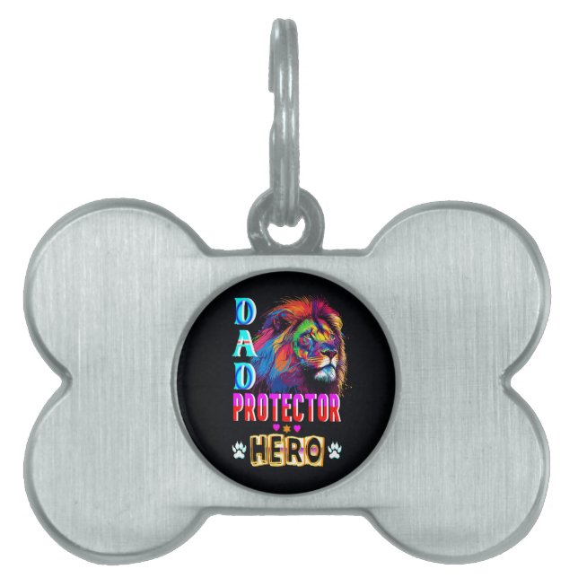 Médaillons Pour Animaux Domestiques Papa Protector Hero (Devant)