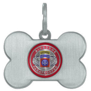 Médaillons Pour Animaux Domestiques Parachutiste de la 82e division aéroportée