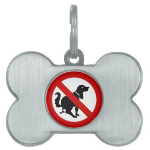 Médaillons Pour Animaux Domestiques Pas de déjections canines ⚠ Panneau thaï ⚠