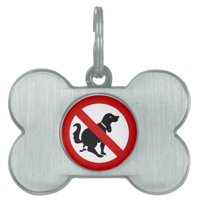 Médaillons Pour Animaux Domestiques Pas de déjections canines ⚠ Panneau thaï ⚠ (Devant)