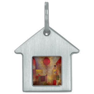 Médaillons Pour Animaux Domestiques Paul Klee Ballons rouges Art coloré Abstrait