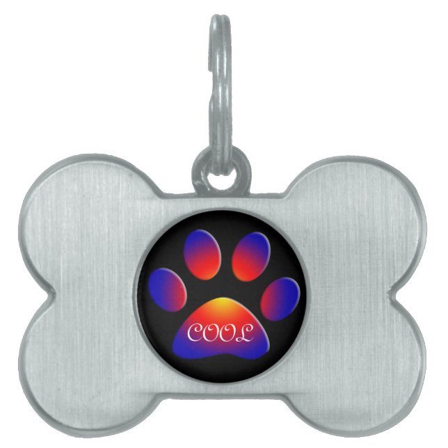 MÉDAILLONS POUR ANIMAUX DOMESTIQUES PAW COLORÉ (Devant)