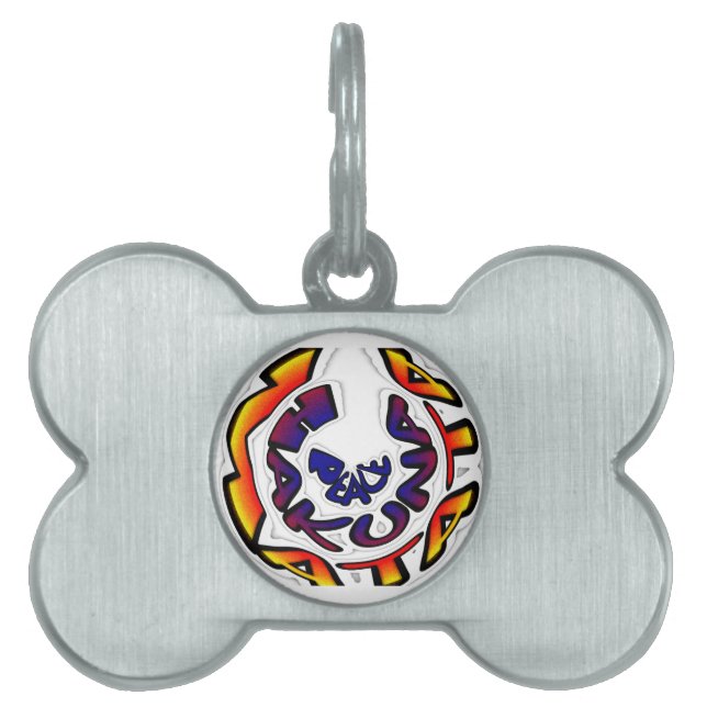 Médaillons Pour Animaux Domestiques "Peace Hakuna Matata" (Devant)