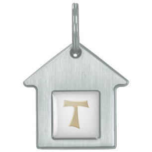 Médaillons Pour Animaux Domestiques Pearl Look Franciscan Tau Cross