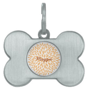Médaillons Pour Animaux Domestiques Pêche florale