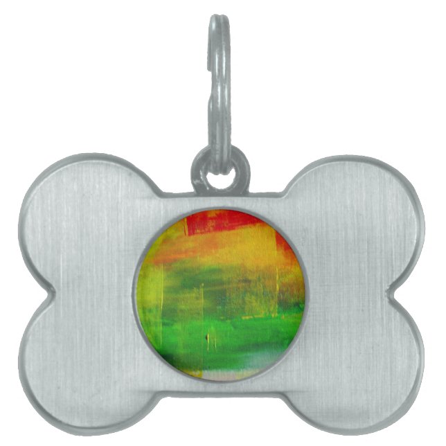 Médaillons Pour Animaux Domestiques Peinture Abstraite (Devant)