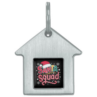 Médaillons Pour Animaux Domestiques Père Noël Squad Xmas Squad Famille Correspondance 
