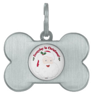 Médaillons Pour Animaux Domestiques Père Noël Style vintage Tous Les Jours C'Est Noël