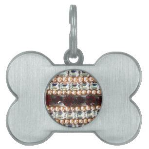Médaillons Pour Animaux Domestiques Perles de diamants de strass - Bijoux vintages