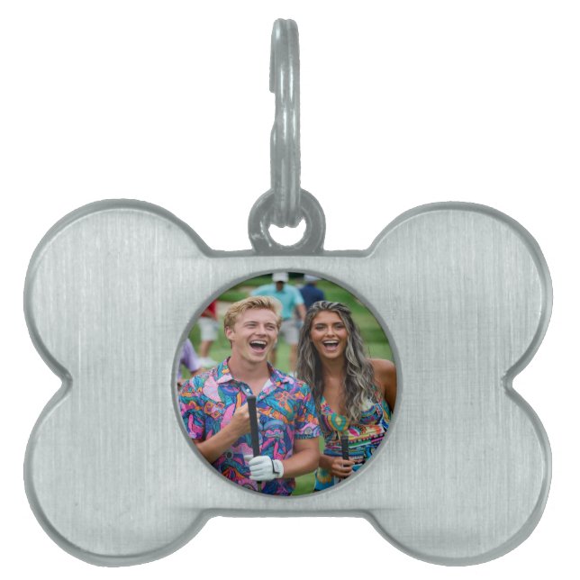 Médaillons Pour Animaux Domestiques Personnaliser et personnalisation de photo de golf (Devant)
