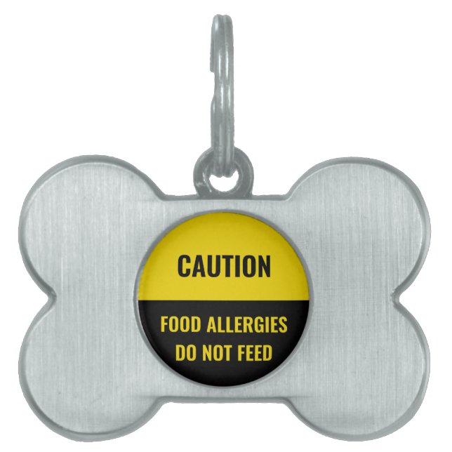 Médaillons Pour Animaux Domestiques Personnaliser, personnaliser le chien jaune noir N (Devant)