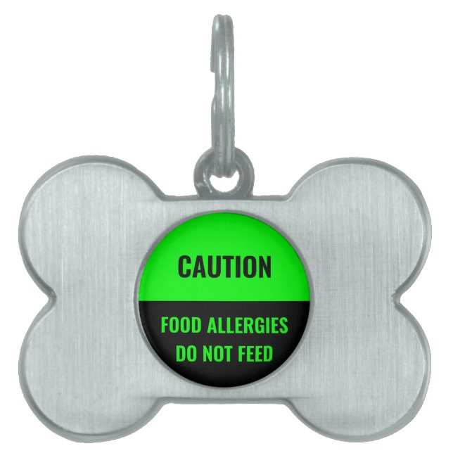 Médaillons Pour Animaux Domestiques Personnaliser, personnaliser le chien vert noir No (Devant)