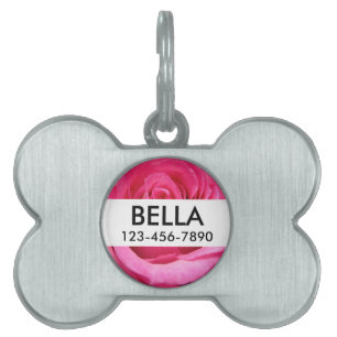 Médaillons Pour Animaux Domestiques Photo Pink Rose Wedding