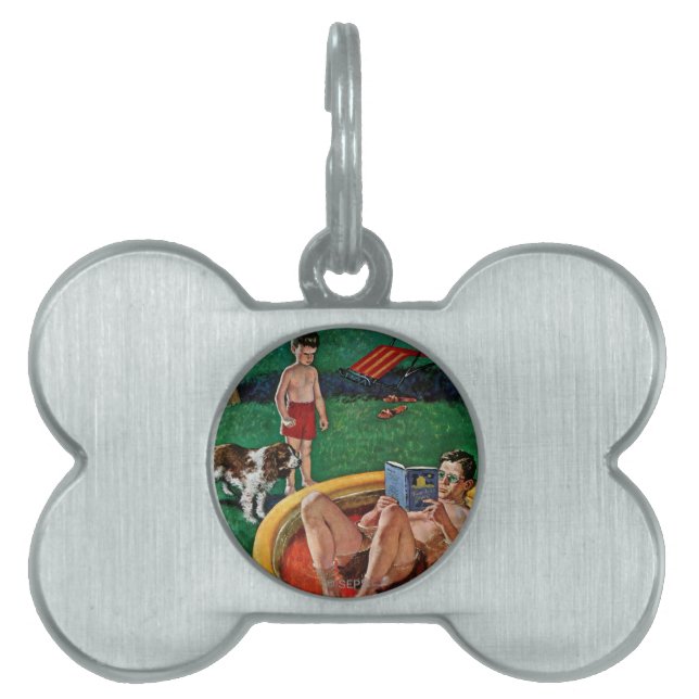 Médaillons Pour Animaux Domestiques Piscine d'attente (Devant)