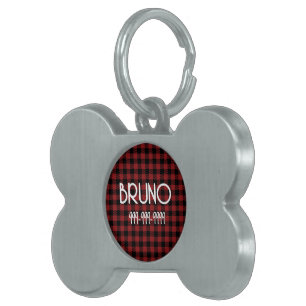 Médaillons Pour Animaux Domestiques Plaque de balise rouge Plaqué sur mesure pour les 