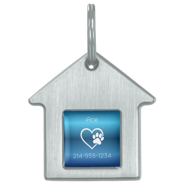 Médaillons Pour Animaux Domestiques Plaque d'identification personnalisée pour chien b (Devant)