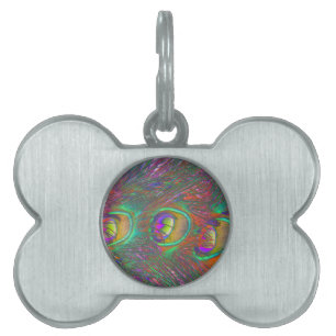Médaillons Pour Animaux Domestiques Plumes Peacock Tinsel de Noël