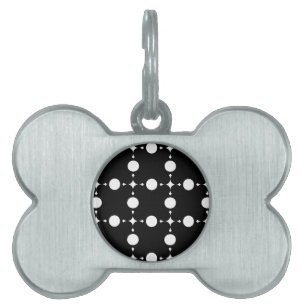 Médaillons Pour Animaux Domestiques Pois blancs, Motif à points Polka, points, pointil