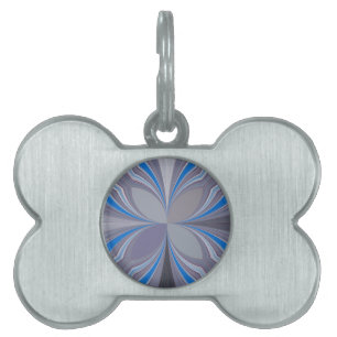 Médaillons Pour Animaux Domestiques Polka gris cendré bleu Pointe Texture Art Imprimer